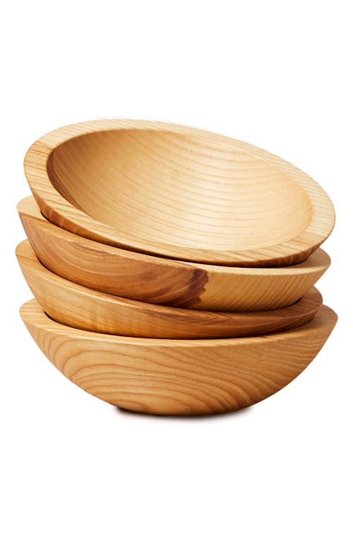Farmhouse Pottery 7" Crafted Wooden Bowl in Natural at Nordstrom
