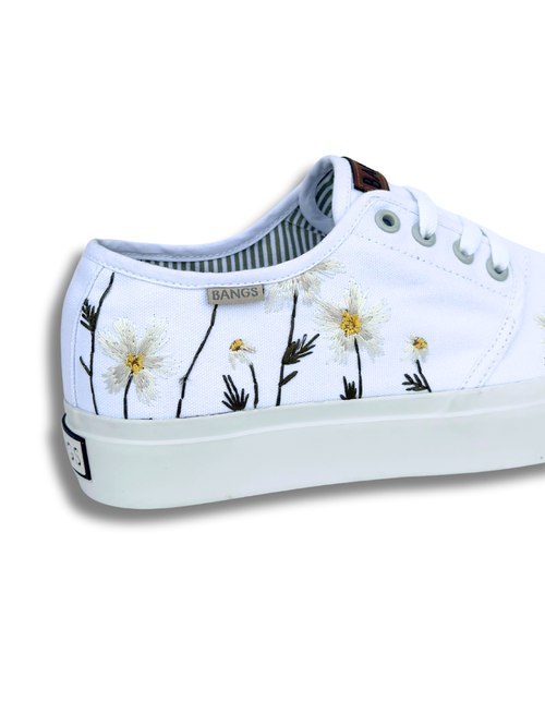 Bangs Shoes Daisy Dreams Platform Low Tops In White