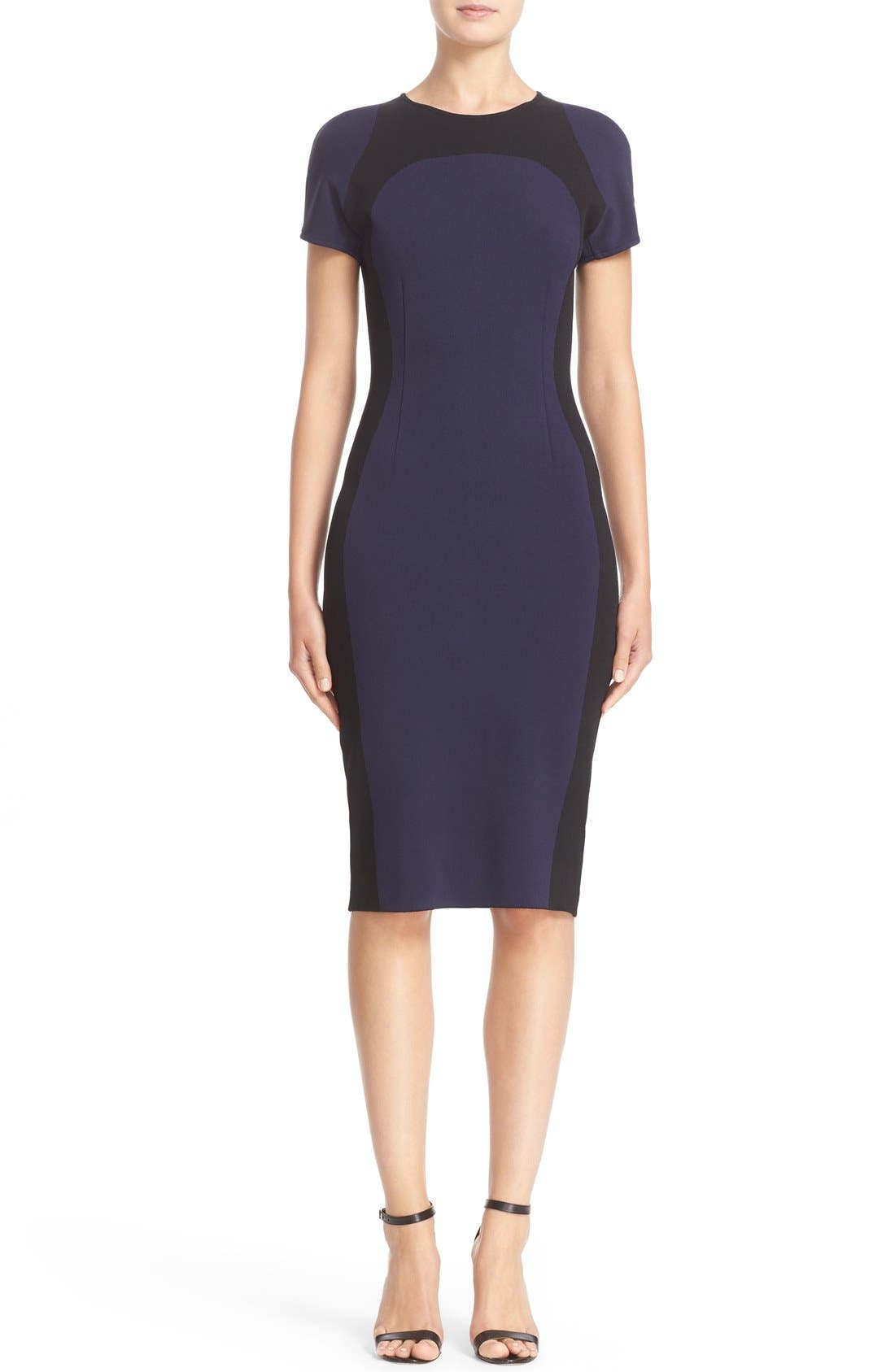 St. John Collection Colorblock Sculpture Knit Dress Nordstrom