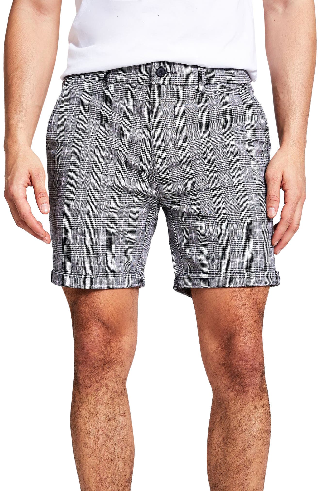 River Island Vienna Lilac Check Shorts 