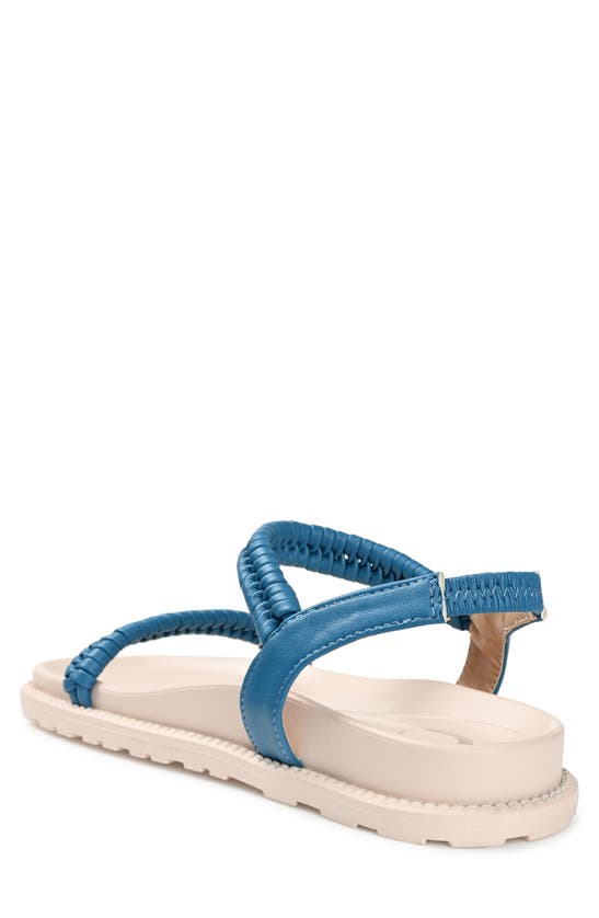 Journee Collection Women's Josee Flat Sandals Women's Shoes In Blue