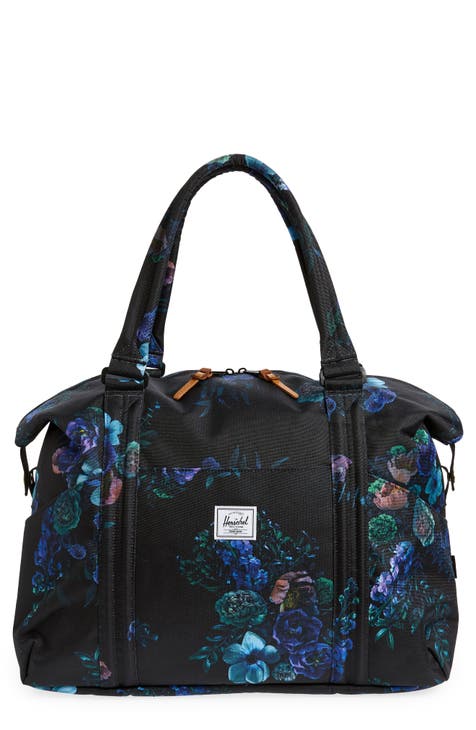 Luxury Black Blue Gold Floral Women's Designer Handbag Purse Crossbody Luxe  Bag