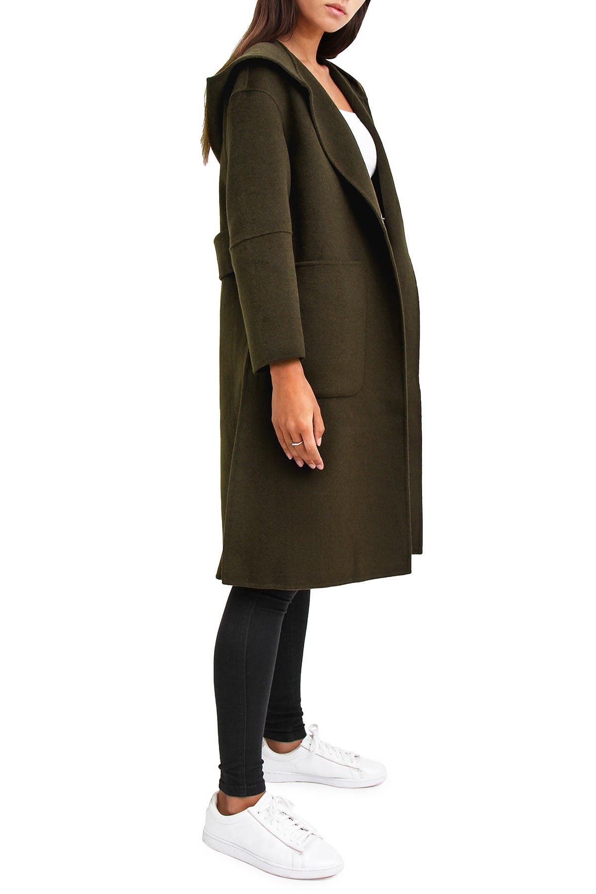 belle wool blend classic coat