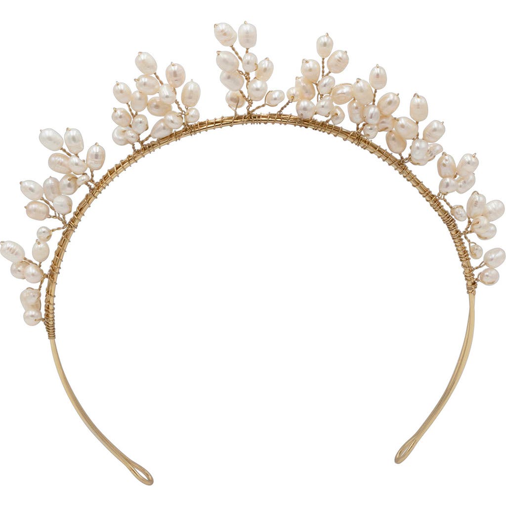 Brides And Hairpins Brides & Hairpins Xylia Crown Headband In Gold