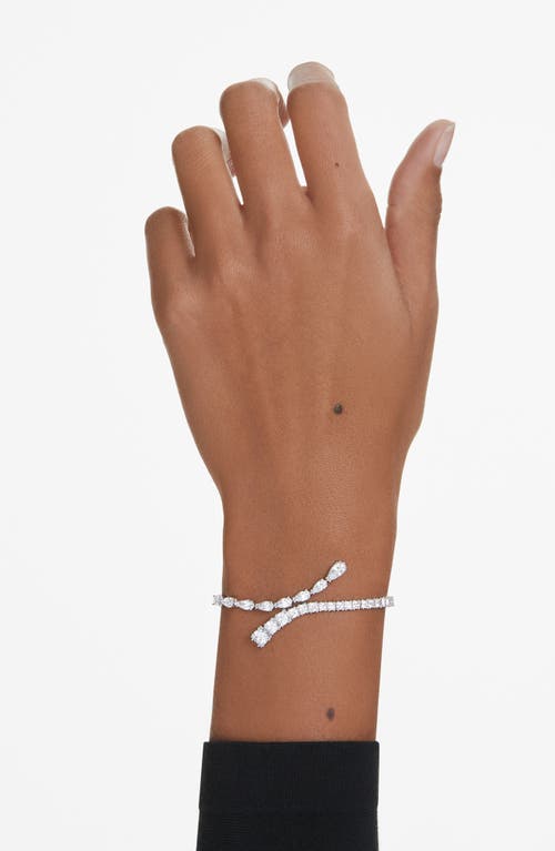Swarovski Matrix Bracelet In Silver/white