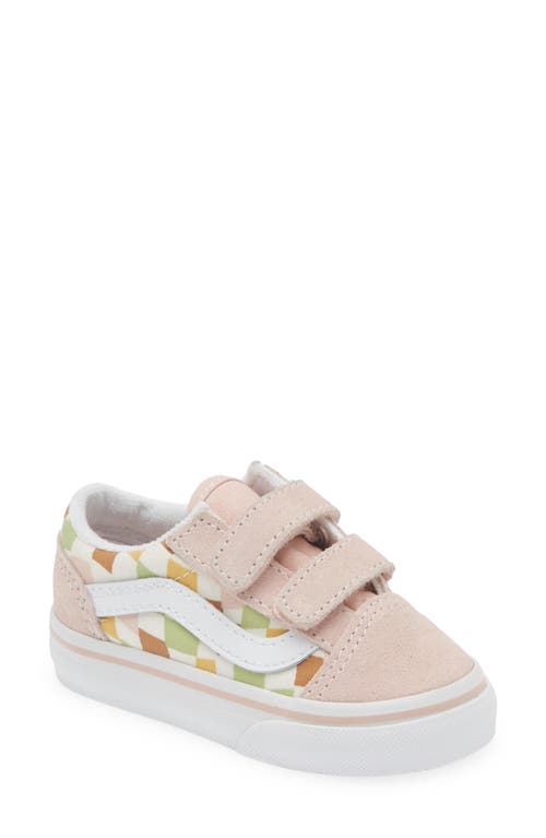 Vans Kids' Old Skool V Sneaker In Pastel Block Multi/true White