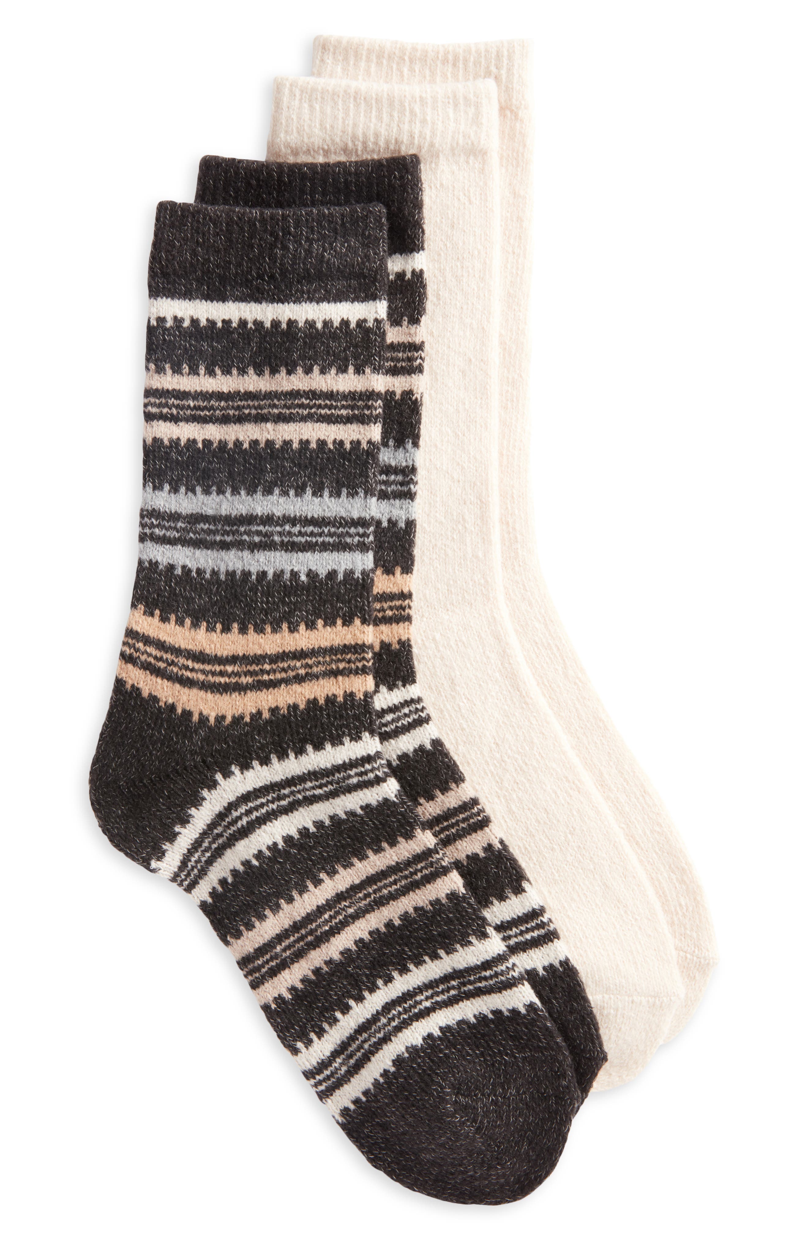 Hue Assorted 2-Pack Femme Boot Socks in Charcoal Pack 