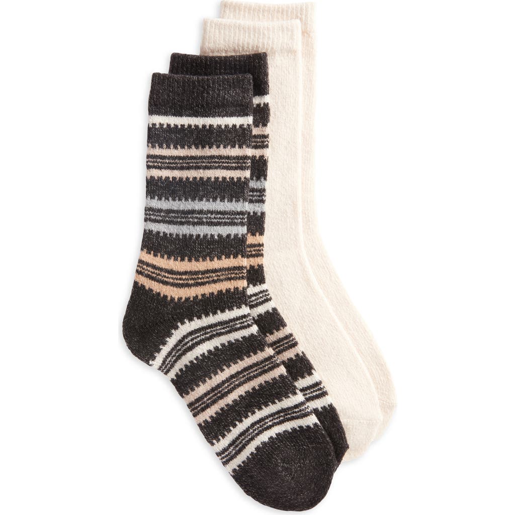 Hue Assorted 2-pack Femme Boot Socks In Charcoal Pack