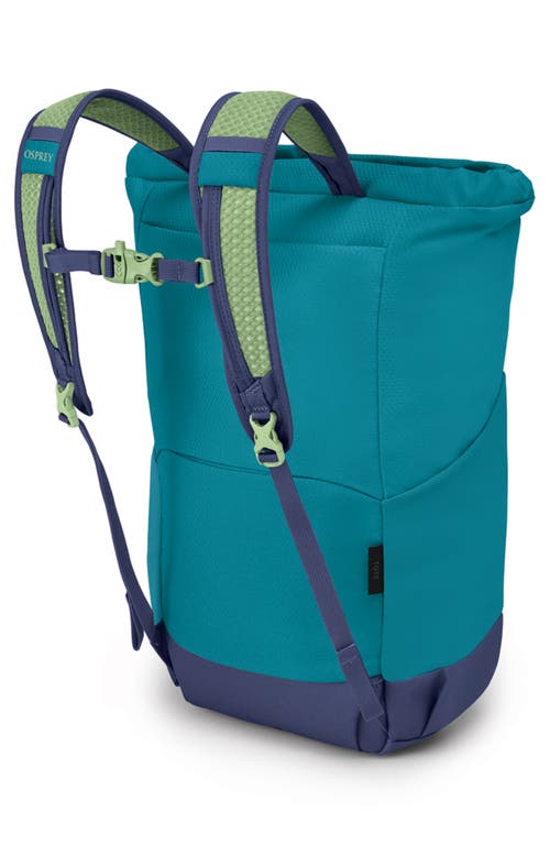 Shop Osprey Daylite Water Repellent Tote Pack In Blue Spikemoss/alkaline