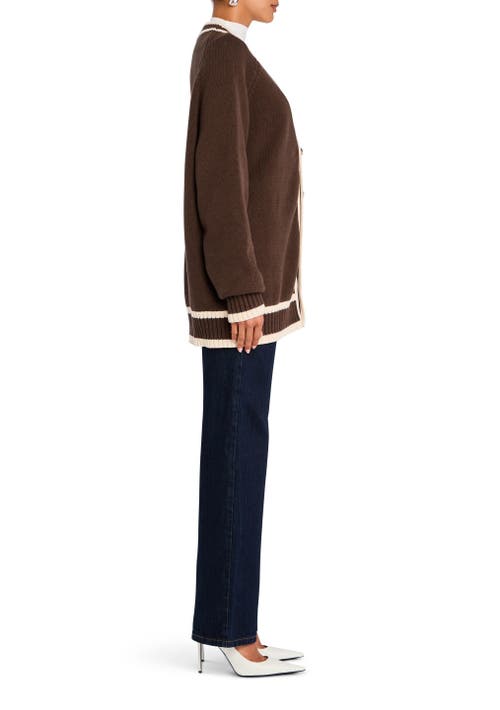 Shop Ser.o.ya Aiden Knit Cardigan In Ash Brown