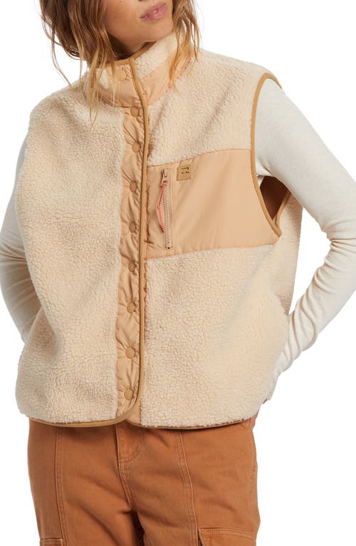 Shop Billabong Hike Up Fleece Vest In Oat