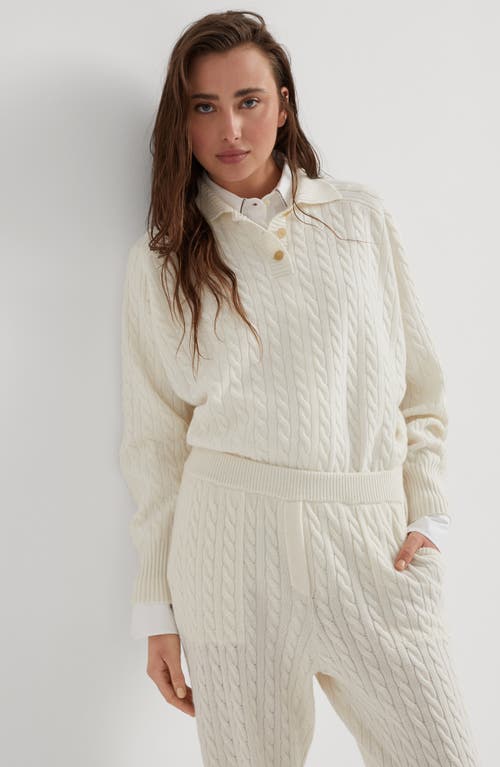 Shop Brunello Cucinelli Polo-style Sweater With Monili In Panama