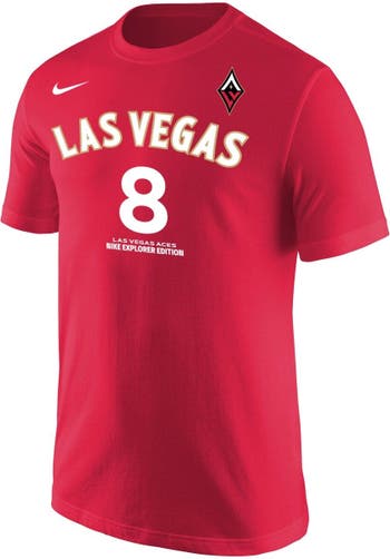 Men's Las Vegas Aces Liz Cambage Nike Red Explorer Edition Name & Number T- Shirt