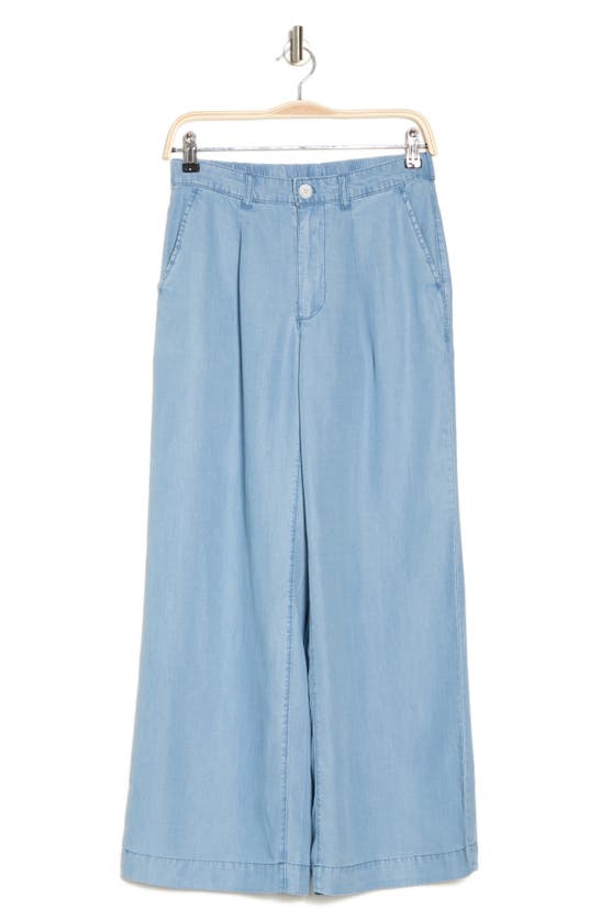 Shop For The Republic Wide Leg Chambray Pants In Medium Blue