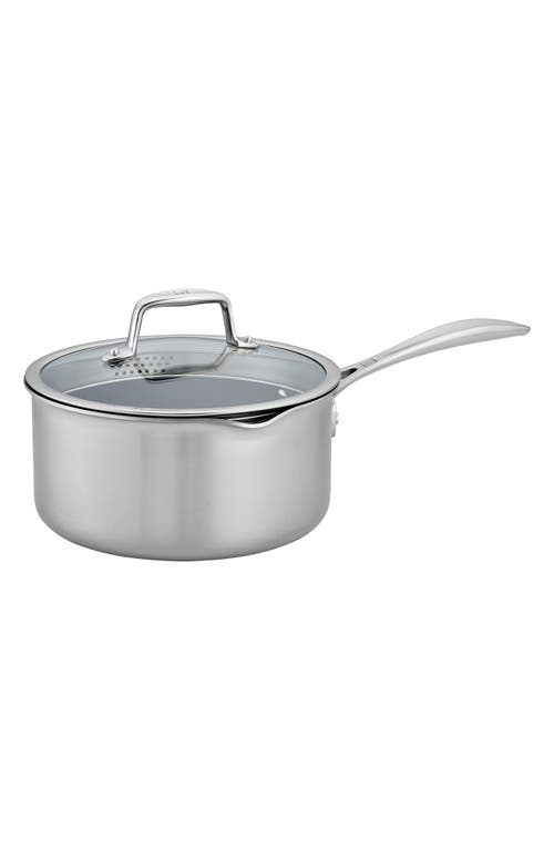 Shop Zwilling Clad Cfx 3-quart Nonstick Saucepan In Stainless Steel