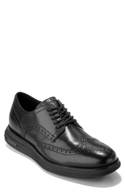 Shop Cole Haan Orignalgrand Remastered Wingtip Derby In Black/black