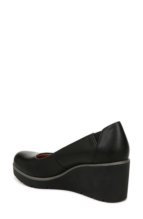 Soul Naturalizer About Time Wedge Pump In Black Faux Leather