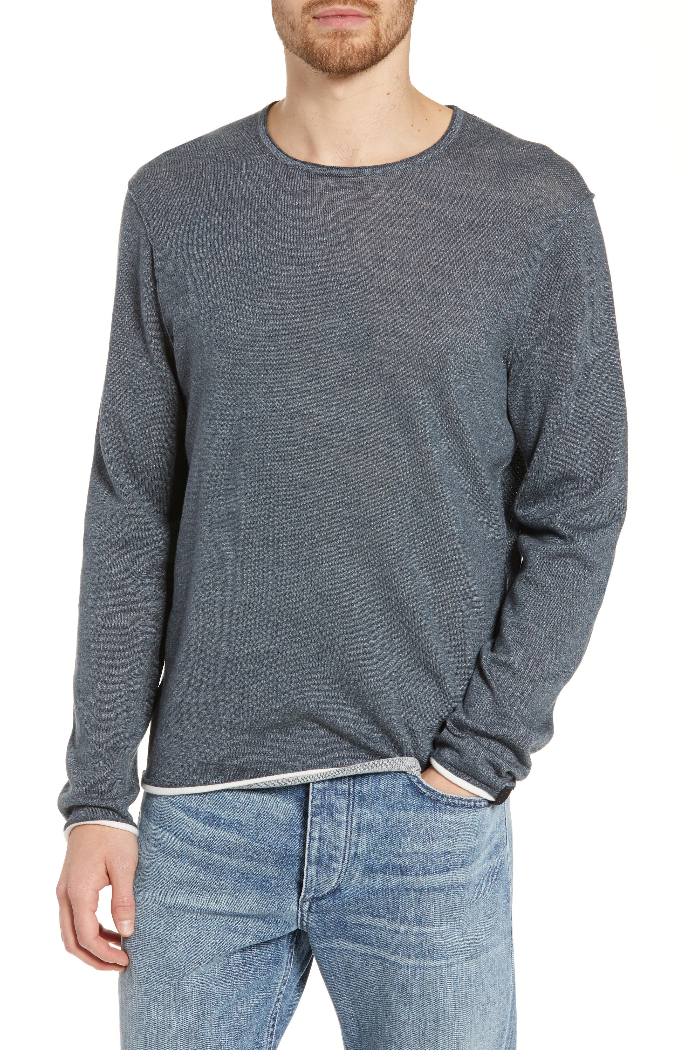 Rag & Bone Dean Slim Fit Crewneck Sweater, Blue