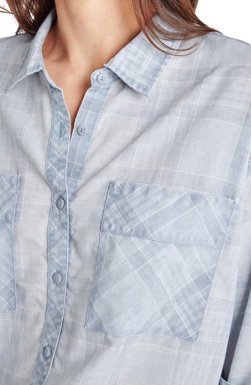 Shop Splendid Macie Plaid Button-up Shirt In Periwinkle Plaid