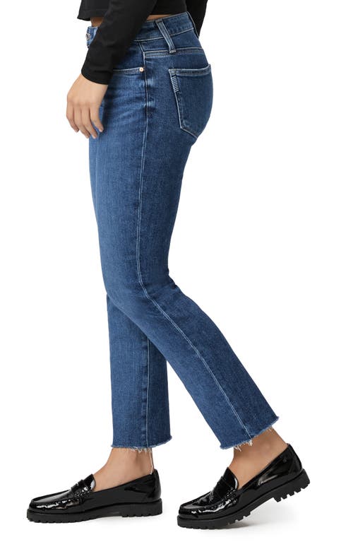 PAIGE PAIGE AMBER RAW HEM STRAIGHT LEG ANKLE JEANS