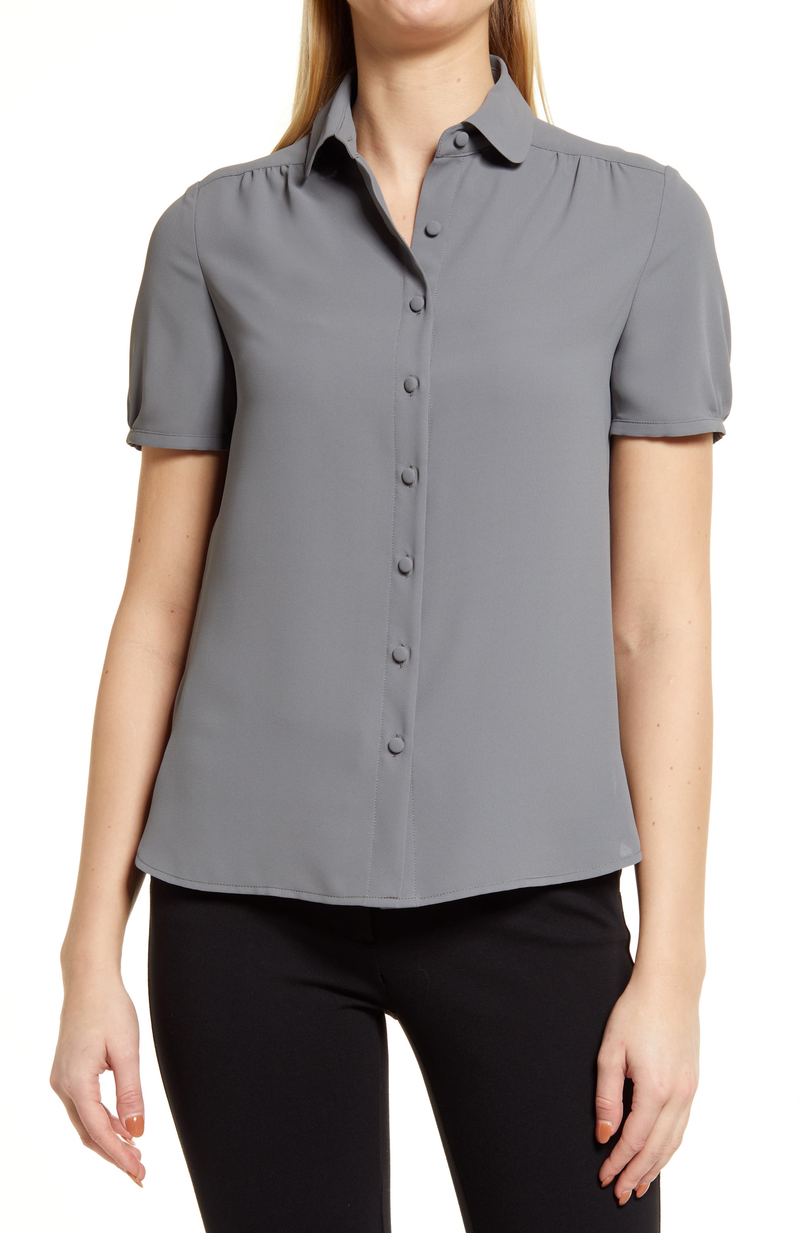 gray dress shirt womens