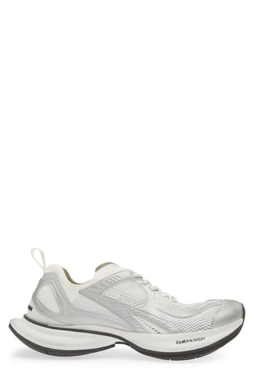 Shop Balenciaga Circuit Sneaker In White/silver