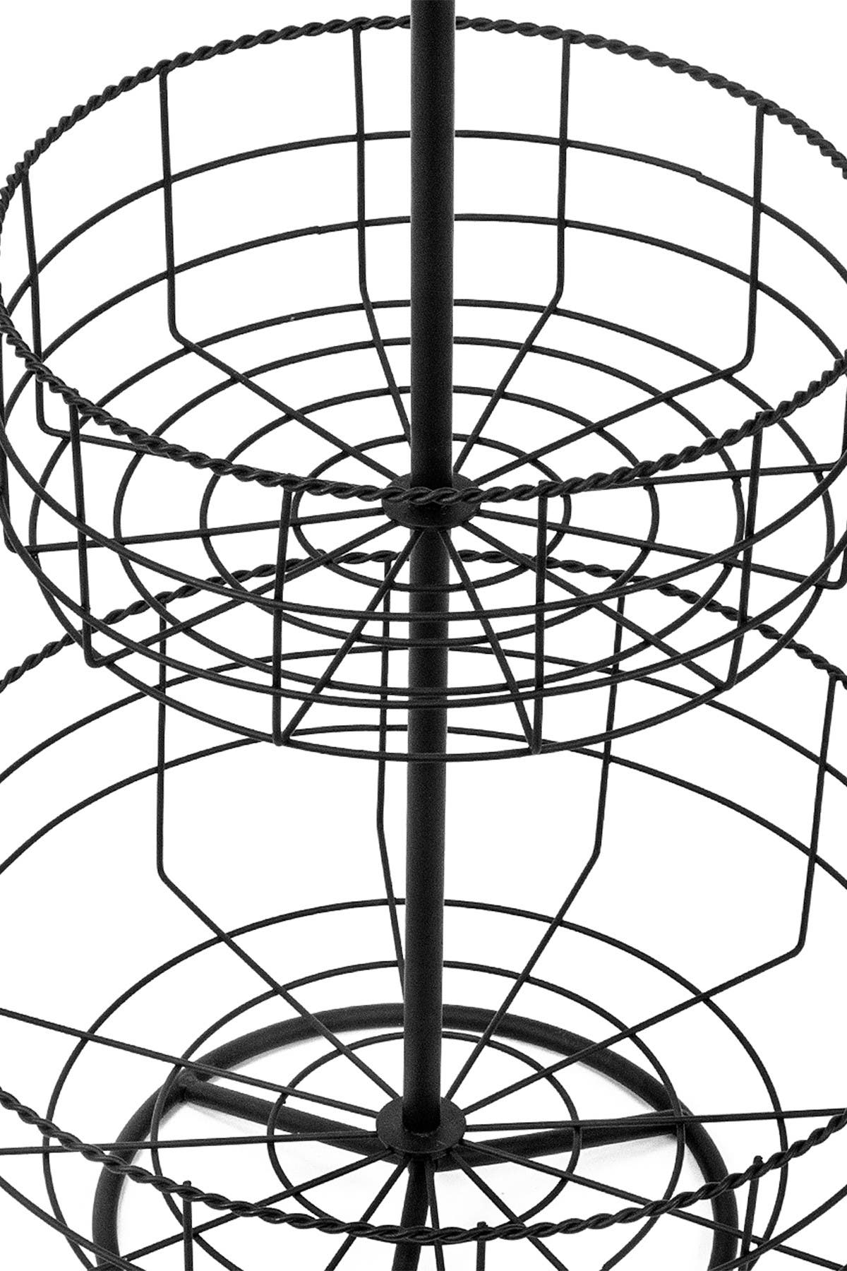 SORBUS Black 3 Tier Fruit Basket