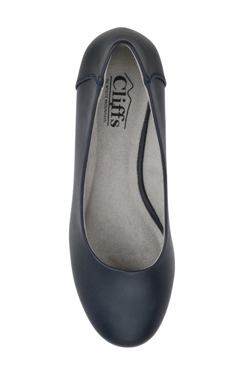 Cliffs By White Mountain Boldness Wedge Pump In Navy/smooth