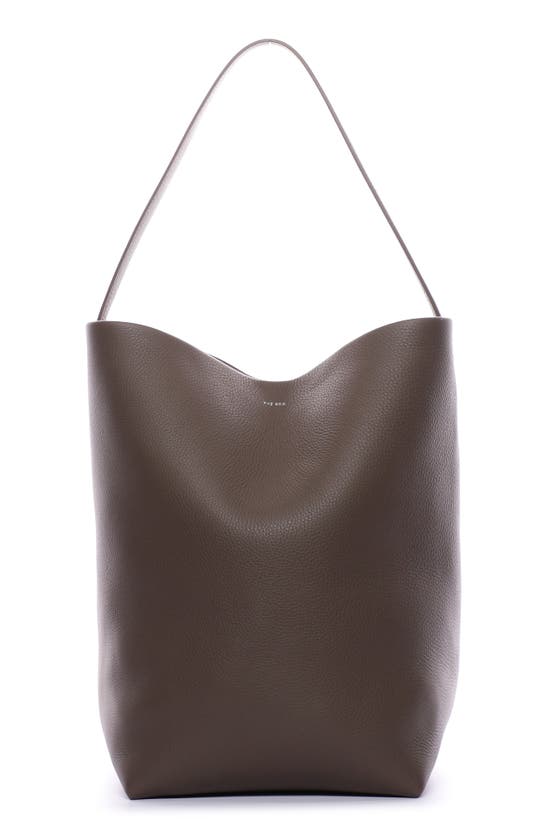 The Row Park North/south Leather Tote In Elephant Pld