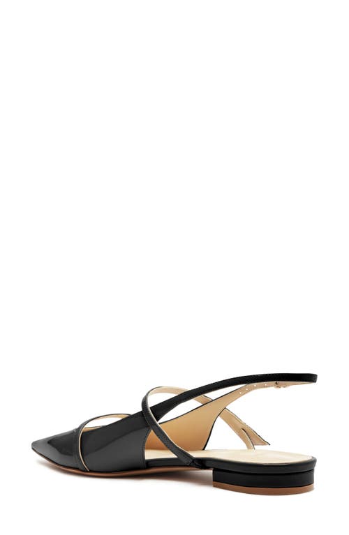 Shop Alexandre Birman Tita Pointed Toe Slingback Flat In Black