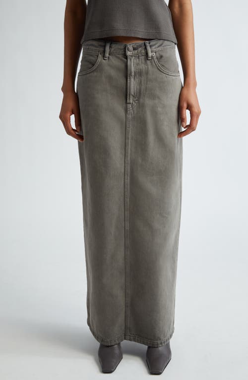 Acne Studios Philo Saxon Denim Maxi Skirt Anthracite Grey at Nordstrom, Us