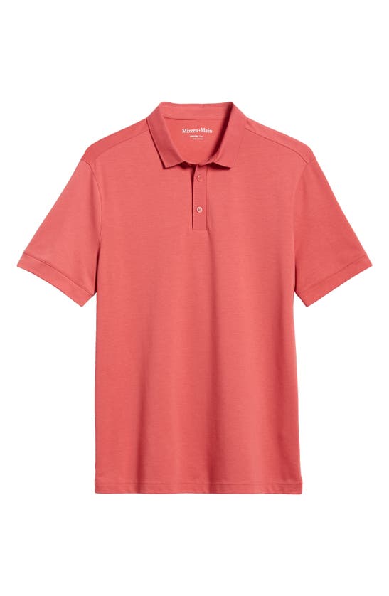 Shop Mizzen + Main Kent Solid Performance Polo In Light Pastel Red