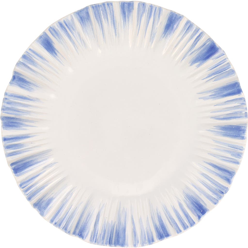 Vietri Bari Blue And White Small Round Platter In Blue