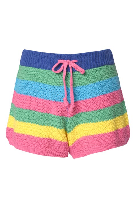 Kids' Stripe Crochet Knit Shorts (Big Kid)