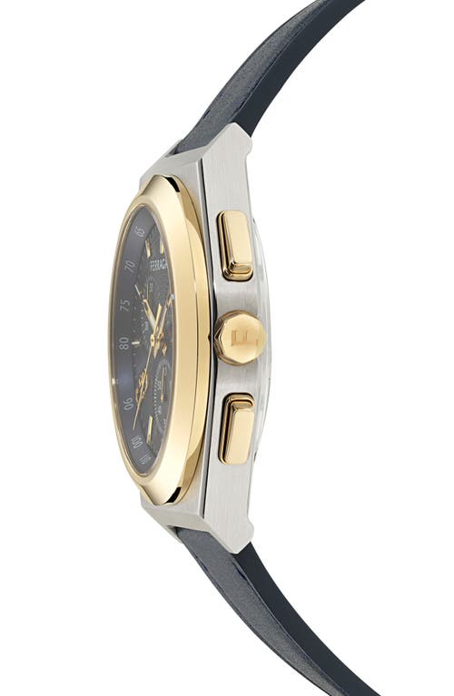 Shop Ferragamo Vega Upper East Chronograph Leather Strap Watch, 42mm In Two Tone