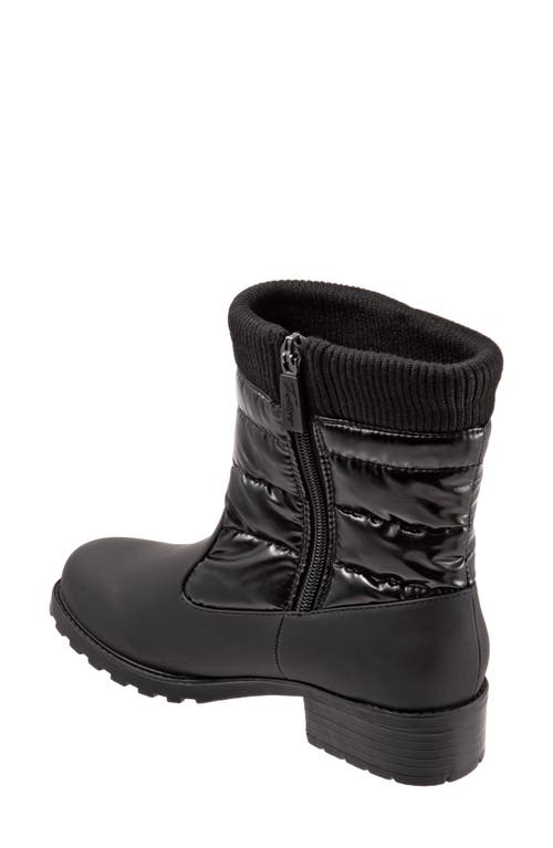 Shop Trotters Berry Weatherproof Mid Boot In Black Rubber/polyester