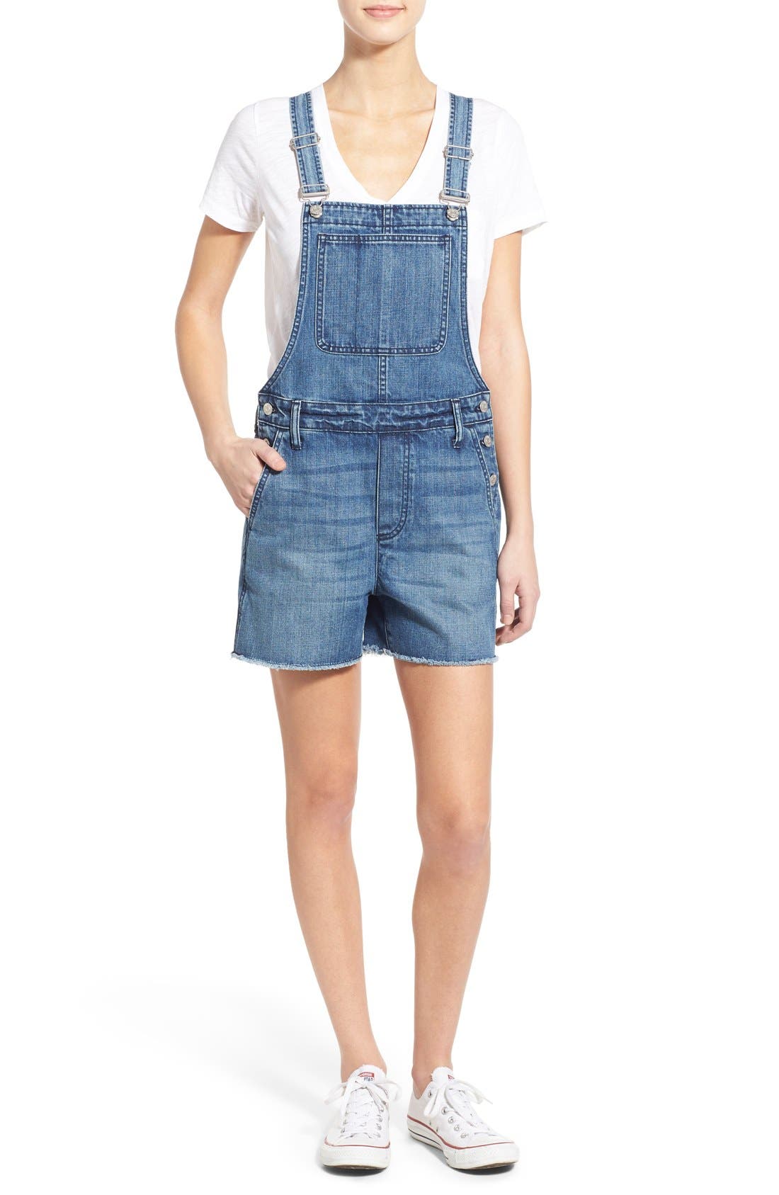 jean overalls shorts