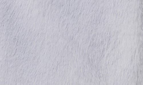 Bernardo Short Faux Fur Coat In Dusty Blue