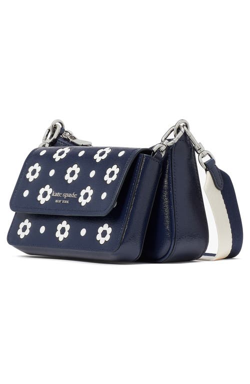 Shop Kate Spade New York Double Up Daisy Patent Leather Shoulder Bag In Parisian Navy Multi