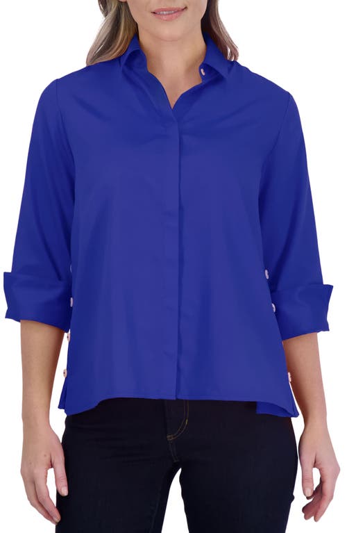 Foxcroft Beatrice Side Button Accent Shirt at Nordstrom,