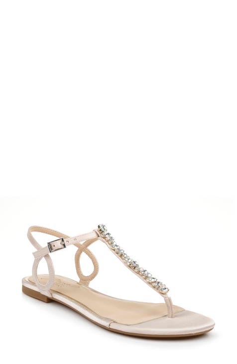 Women's Jewel Badgley Mischka Flat Sandals | Nordstrom