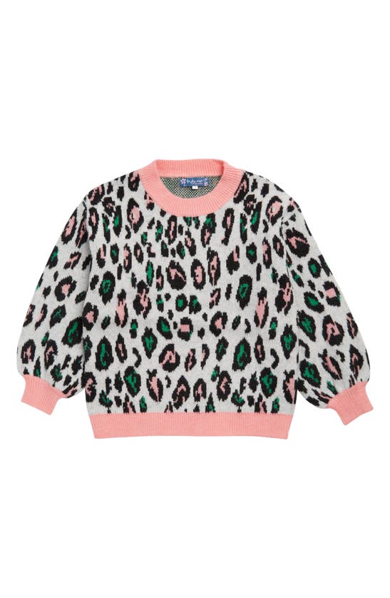 Shop Truly Me Leopard Sweater In Pink Multi