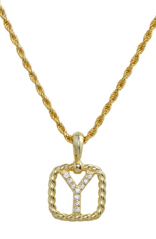 SAVVY CIE JEWELS Initial Pendant Necklace in Yellow-Y at Nordstrom