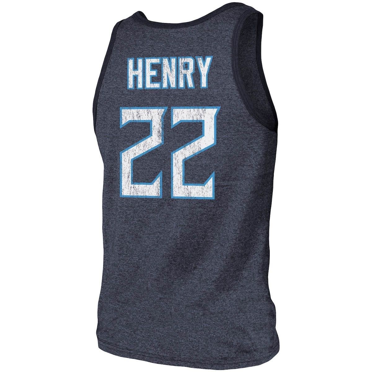 Majestic Threads Men's Fanatics Branded Derrick Henry Navy Tennessee Titans  Name & Number Tri-Blend Tank Top | Nordstrom