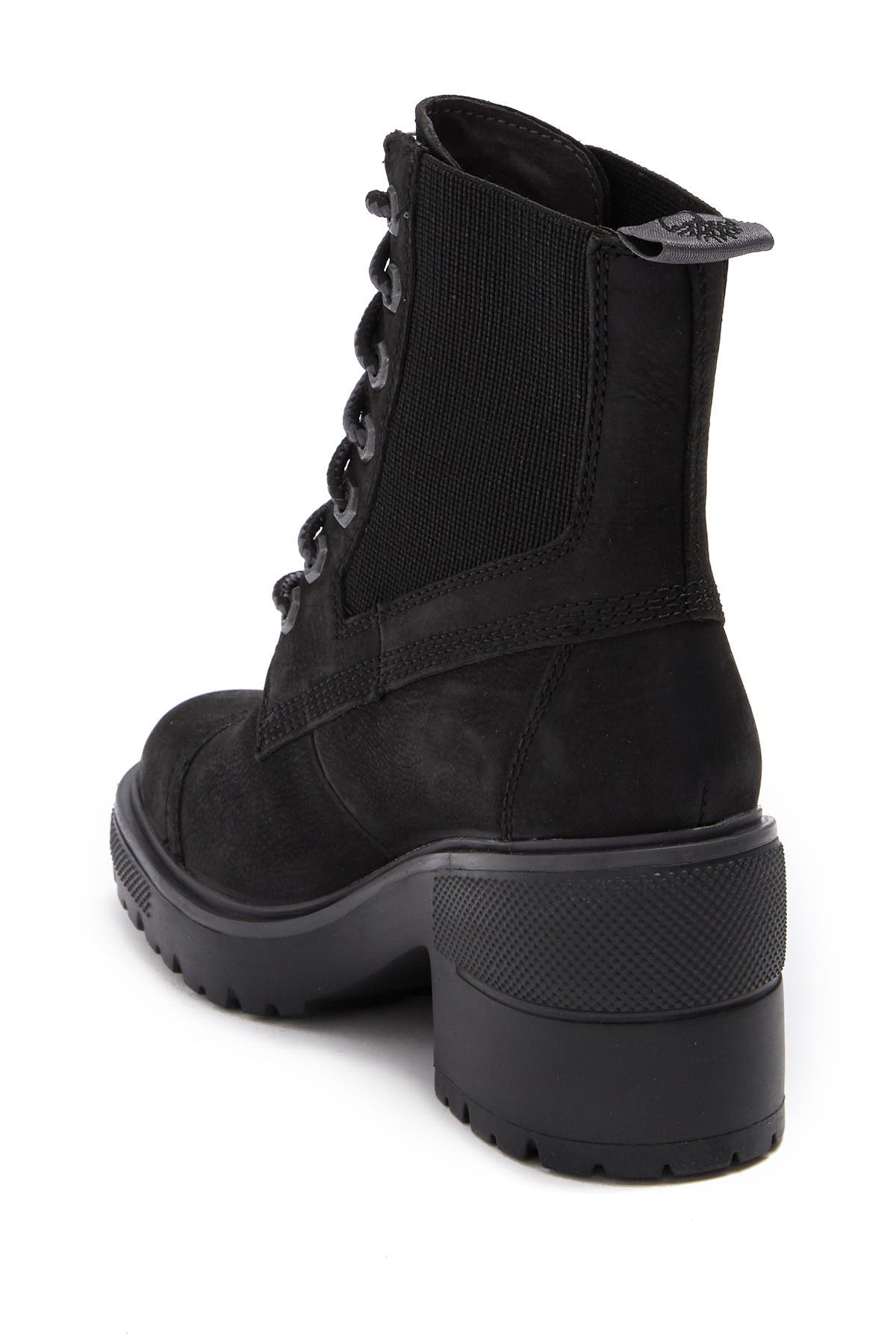 silver blossom boot for women in black