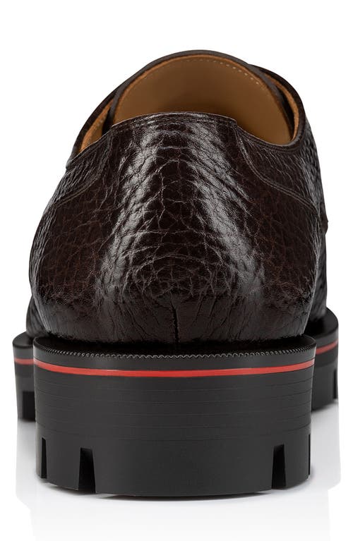 Shop Christian Louboutin Davisol Lug Sole Derby In Corteccia