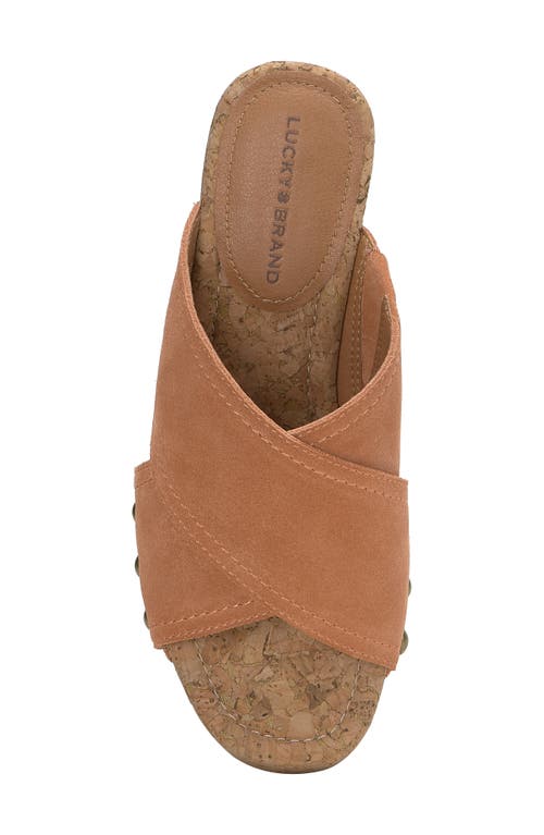 LUCKY BRAND LUCKY BRAND VALMAI PLATFORM WEDGE SLIDE SANDAL 