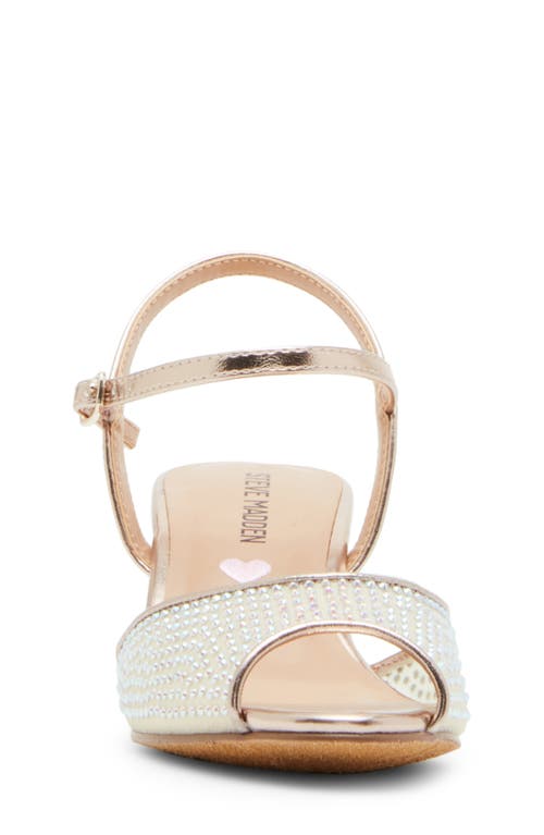 Steve Madden Jrave Ankle Strap Peep Toe Sandal In Rhinestone