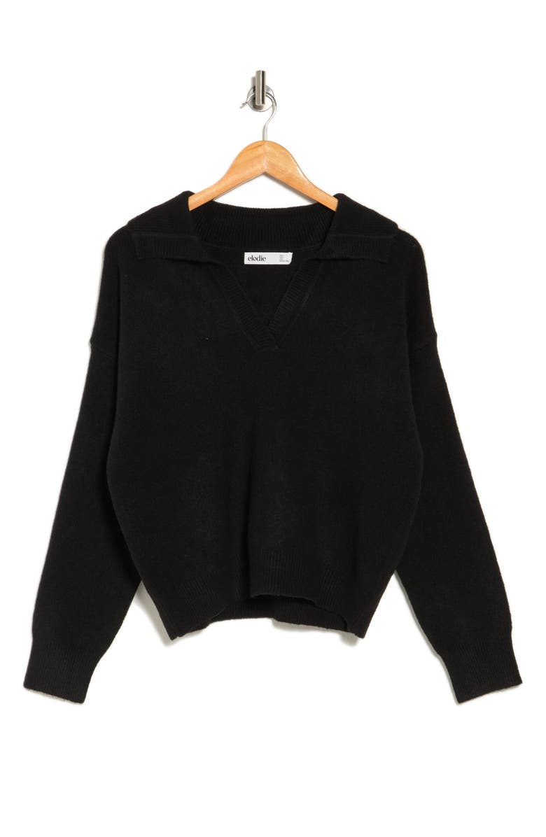 Elodie Johnny Collar Crop Sweater | Nordstromrack