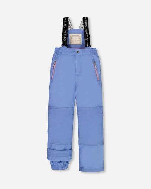 Shop Deux Par Deux Girl's Two Piece Snowsuit Vintage Blue Printed Landscape In Cornflower Blue